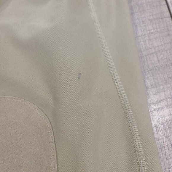 Irideon Youth Girls Beige Riding Knee Leggings Size XL Skinny Suede Patches - Picture 4 of 10